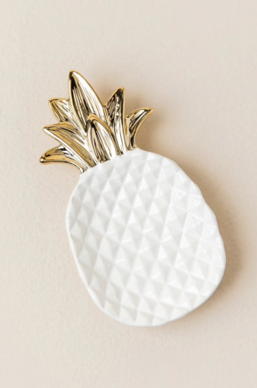 Ceramic Pineapple Spoon Rest Ring Dish | Happy National Pineapple Day | Kayla's Favorite Pineapple Things | Basic Bash Events