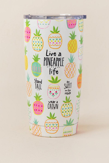 Live a Pineapple Life Tumbler | Happy National Pineapple Day | Kayla's Favorite Pineapple Things | Basic Bash Events