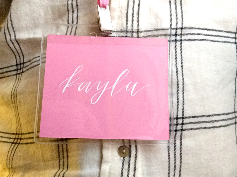 Calligraphy Nametag by Paper and Honey