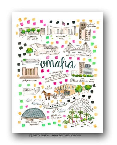 Omaha Map Print
